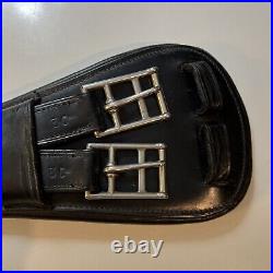 FRANK BAINES Padded Leather Humane Dressage Girth 30 Elastic