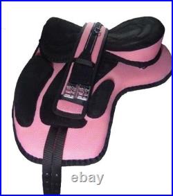 FREEMAX All Purpose Horse Saddle Synthetic English Treeless Suede Tack Size10-18 FREEMAX All Purpose Horse Saddle Synthetic English Treeless Suede Tack Size10-18