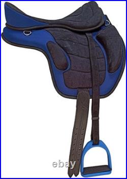 FREEMAX English All Purpose Synthetic Horse Saddle Treeless Suede Tack Size10-18 FREEMAX English All Purpose Synthetic Horse Saddle Treeless Suede Tack Size10-18