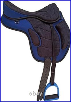 FREEMAX English All Purpose Synthetic Horse Saddle Treeless Suede Tack Size10-18 FREEMAX English All Purpose Synthetic Horse Saddle Treeless Suede Tack Size10-18