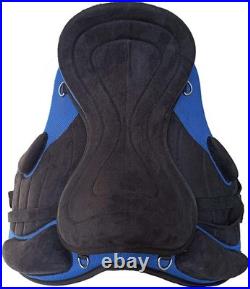 FREEMAX English All Purpose Synthetic Horse Saddle Treeless Suede Tack Size10-18 FREEMAX English All Purpose Synthetic Horse Saddle Treeless Suede Tack Size10-18
