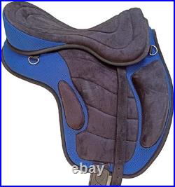 FREEMAX English All Purpose Synthetic Horse Saddle Treeless Suede Tack Size10-18 FREEMAX English All Purpose Synthetic Horse Saddle Treeless Suede Tack Size10-18