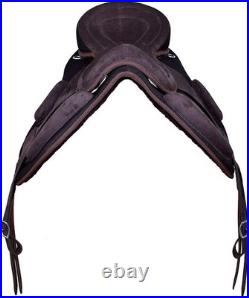 FREEMAX Horse Saddle All Purpose Synthetic Treeless Suede English Tack Size10-18