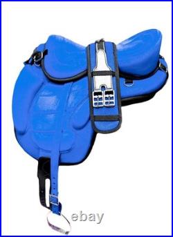 FREEMAX Synthetic Horse Saddle All Purpose English Treeless Suede Tack Size10-18