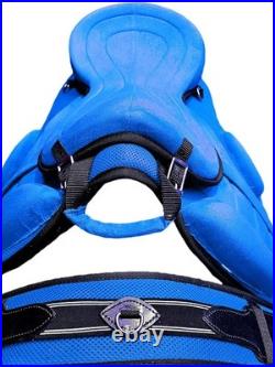 FREEMAX Synthetic Horse Saddle All Purpose English Treeless Suede Tack Size10-18