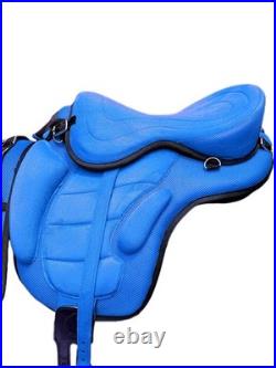 FREEMAX Synthetic Horse Saddle All Purpose English Treeless Suede Tack Size10-18