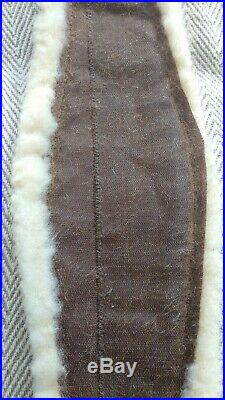 FSS Leather Humane Anatomic Comfort SHAPED Dressage Girth HAVANA, sheepskin and