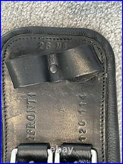 Faifax black leather dressage girth size 26