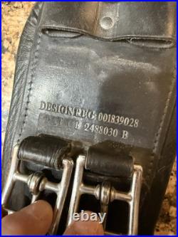 Fairfax Dressage Black Leather Girth Stamped See Measurements In Photos