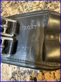 Fairfax Dressage Black Leather Girth Stamped See Measurements In Photos