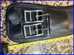 Fairfax Dressage Black Leather Girth Stamped See Measurements In Photos