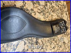 Fairfax Dressage Black Leather Girth Stamped See Measurements In Photos