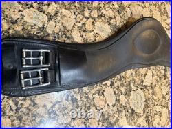 Fairfax Dressage Black Leather Girth Stamped See Measurements In Photos