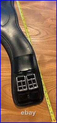 Fairfax Dressage Girth Black Leather 29 Buckle To Buckle. Excellent Condition