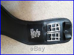 Fairfax black leather short dressage Performance Girth narrow gauge 24/62cm