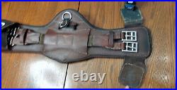 Forestier girth leather brown 20 $280 for monoflap saddle dressage mono flap