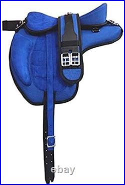 Freemax All Purpose Synthetic Treeless Suede English Horse Saddle Tack Size10-18