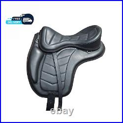 Freemax Leather Softy Saddle Sizes 12 to 18 with Girth + Stirrups Iron Include