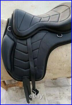 Freemax Premium Softy Leather Treeless saddle with girth+stirrup Size 13 to 18