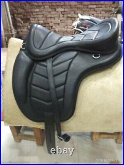 Freemax Premium Softy Leather Treeless saddle with girth+stirrup Size 13 to 18