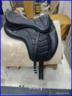 Freemax Premium Softy Leather Treeless saddle with girth+stirrup Size 13 to 18