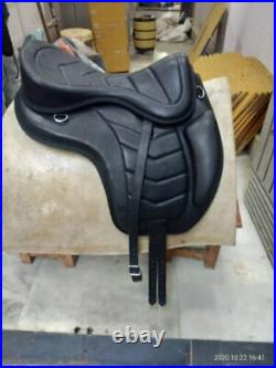 Freemax Saddle Leather Softy Treeless Black Colour Horse 15to 18