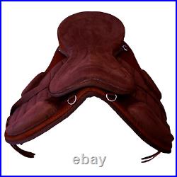 Freemax Treeless Brown Horse Saddle Synthetic With Girth Tack Size 14'' To 18'
