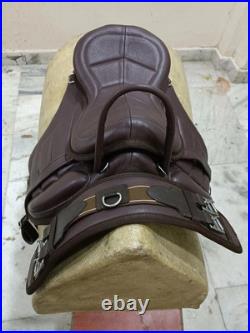 Freemax Treeless with handle Horse Leather Brown And Black color Softy Saddle Freemax Treeless with handle Horse Leather Brown And Black color Softy Saddle