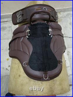 Freemax Treeless with handle Horse Leather Brown And Black color Softy Saddle Freemax Treeless with handle Horse Leather Brown And Black color Softy Saddle