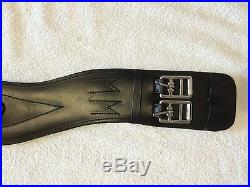 Full Padded Leather Dressage/event Short Girth Anatomical Shaped Black All Sizes
