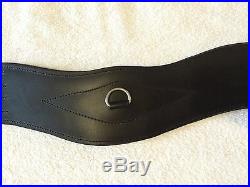 Full Padded Leather Dressage/event Short Girth Anatomical Shaped Black All Sizes