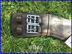 Full Padded Leather Dressage/event Short Girth Anatomical Shaped Brown All Sizes