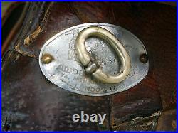 Gidden English saddle Brown Leather 17.5 with girth & irons