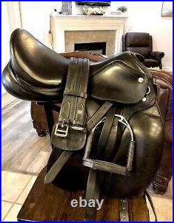 Gorgeous Black M Toulouse Sellier 18 Dressage English Saddle