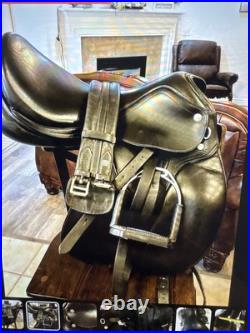 Gorgeous Black M Toulouse Sellier 18 Dressage English Saddle Gorgeous Black M Toulouse Sellier 18 Dressage English Saddle