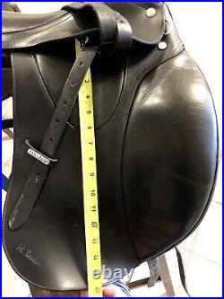 Gorgeous Black M Toulouse Sellier 18 Dressage English Saddle