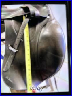 Gorgeous Black M Toulouse Sellier 18 Dressage English Saddle Gorgeous Black M Toulouse Sellier 18 Dressage English Saddle