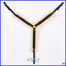 HILASON Western Horse Suede Leather Bareback Pad Breast Collar and Girth HILASON Western Horse Suede Leather Bareback Pad Breast Collar and Girth