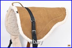 HILASON Western Regular Size Bareback Pad Breast Collar and Girth Saddle Pads