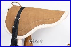 HILASON Western Regular Size Bareback Pad Breast Collar and Girth Saddle Pads