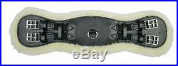 HKM Real Lambs Wool Black Leather Dressage Girth Next Day Delivery Available