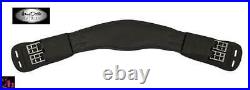 Harry Dabbs Curved Padded Leather Dressage Girth Elastic at both ends