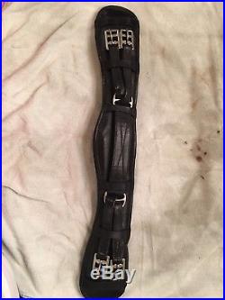 Henri de Rivel Equalizer Padded Anatomical Black Dressage Girth 26