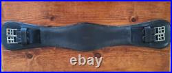 Horse English Black Padded Leather Comfort Contoured Dressage Girth Dover Saddle