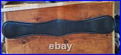 Horse English Black Padded Leather Comfort Contoured Dressage Girth Dover Saddle