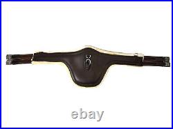 Horse Handmade Sheepskin Lined Leather Stud Girth 130 cm Black Brown Free Ship