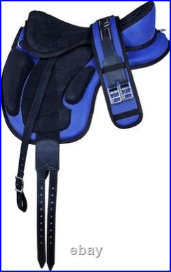 Horse Saddle FREEMAX All Purpose Synthetic Treeless Suede English Tack Size10-18