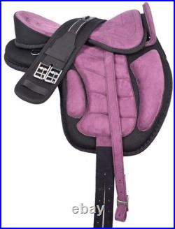 Horse Saddle Synthetic All Purpose English FREEMAX Treeless Suede Tack Size10-18