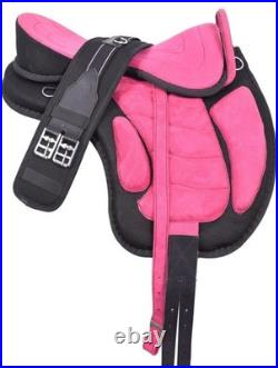 Horse Saddle Synthetic All Purpose English FREEMAX Treeless Suede Tack Size10-18