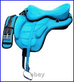 Horse Saddle Synthetic All Purpose English FREEMAX Treeless Suede Tack Size10-18